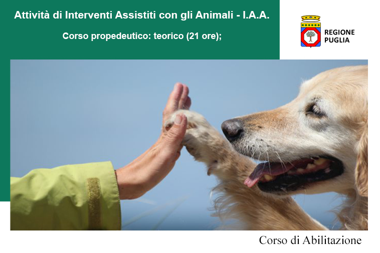 IAA INTERVENTI ANIMALI ASSISTITI CORSO PROPEDEUTICO